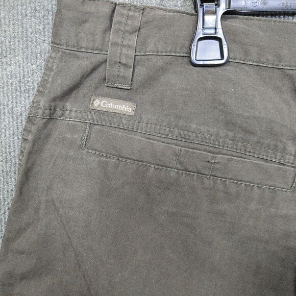 Columbia Shorts Mens 38x9 Brown Cotton Flat Front Pockets Hiking Lightweight - Picture 4 of 10